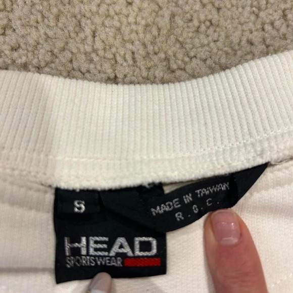 80s Head white and multi-coloured‎ sweatshirt Patterned Small - Picture 3 of 4